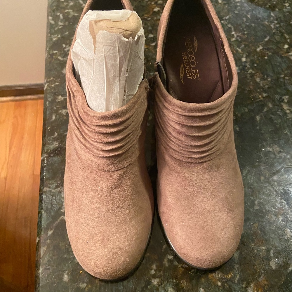 Tan suede  booties